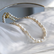 Fashion Vintage Temperament Shaped Pearl Necklace Jewelry